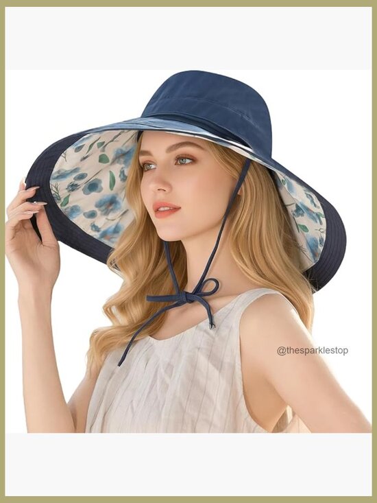 Reversible Sun Hat with Metal Wired Edge, UPF 50+ Protection main image 7